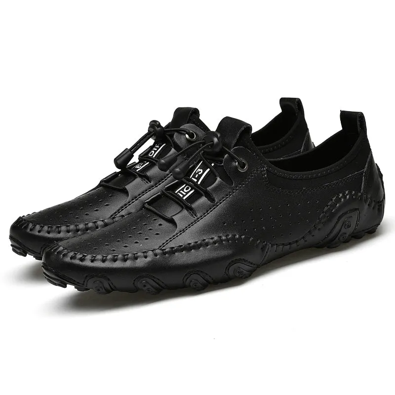 Men's Spring/Autumn Handmade Casual Hollow Out Driving Sneakers/Loafers | Plus Size