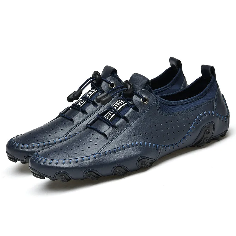 Men's Spring/Autumn Handmade Casual Hollow Out Driving Sneakers/Loafers | Plus Size