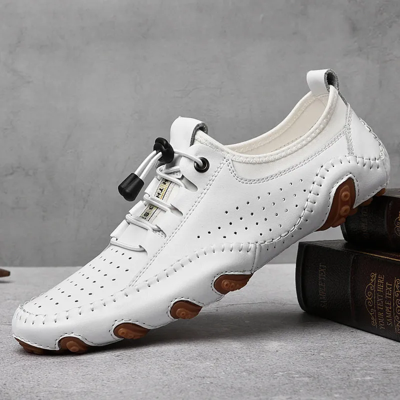 Men's Spring/Autumn Handmade Casual Hollow Out Driving Sneakers/Loafers | Plus Size