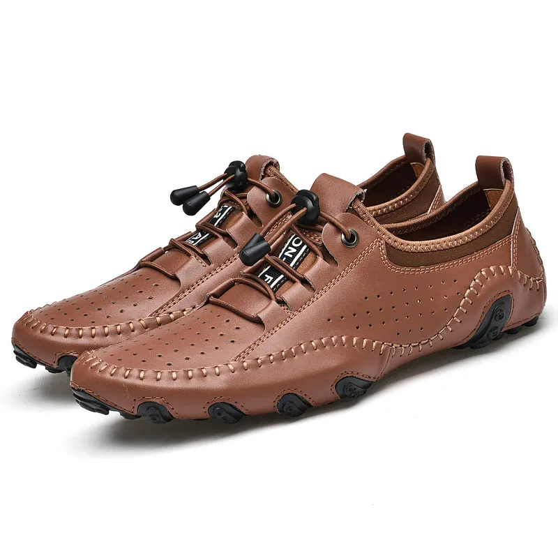 Men's Spring/Autumn Handmade Casual Hollow Out Driving Sneakers/Loafers | Plus Size