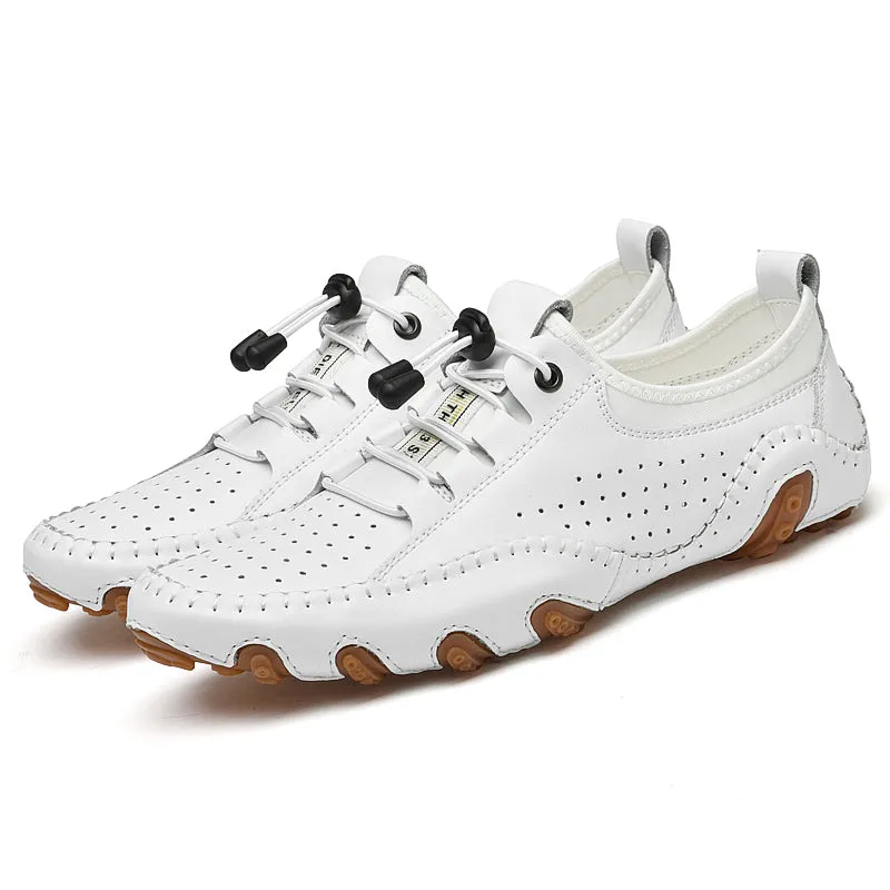 Men's Spring/Autumn Handmade Casual Hollow Out Driving Sneakers/Loafers | Plus Size
