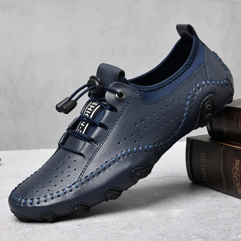 Men's Spring/Autumn Handmade Casual Hollow Out Driving Sneakers/Loafers | Plus Size