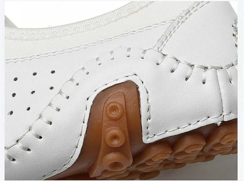 Men's Spring/Autumn Handmade Casual Hollow Out Driving Sneakers/Loafers | Plus Size
