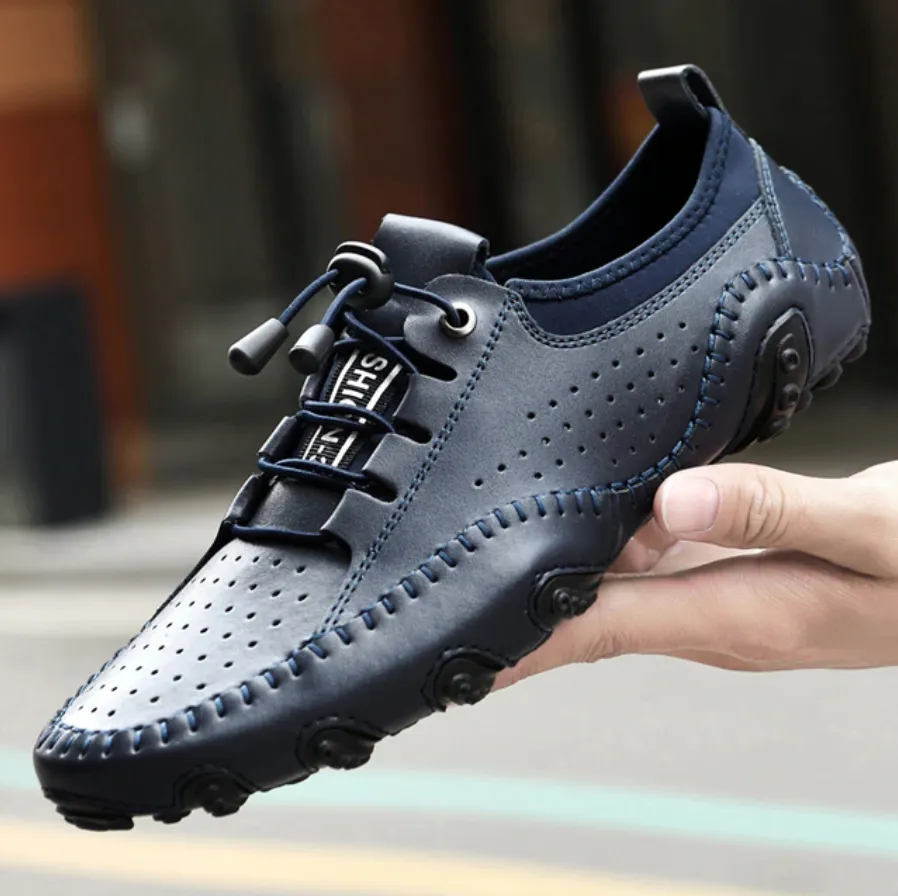 Men's Spring/Autumn Handmade Casual Hollow Out Driving Sneakers/Loafers | Plus Size
