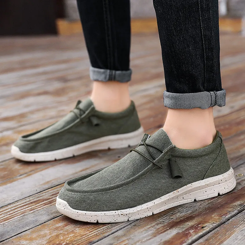 Men's Summer Canvas Espadrilles Breathable Casual Loafers | Plus Size