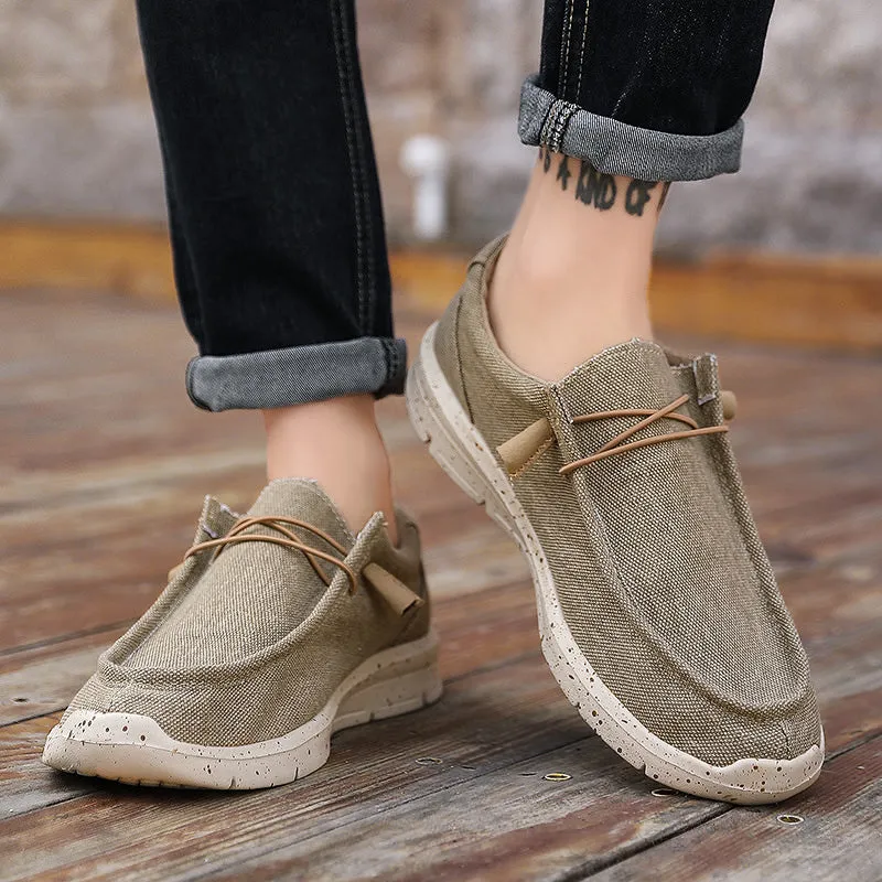 Men's Summer Canvas Espadrilles Breathable Casual Loafers | Plus Size