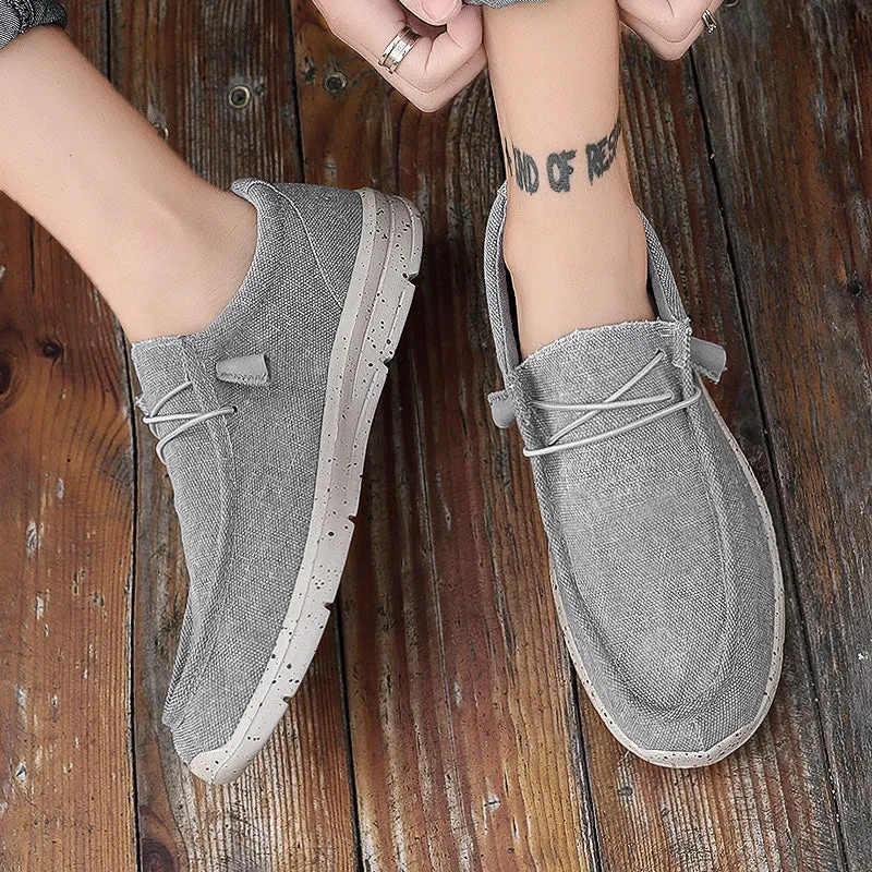 Men's Summer Canvas Espadrilles Breathable Casual Loafers | Plus Size