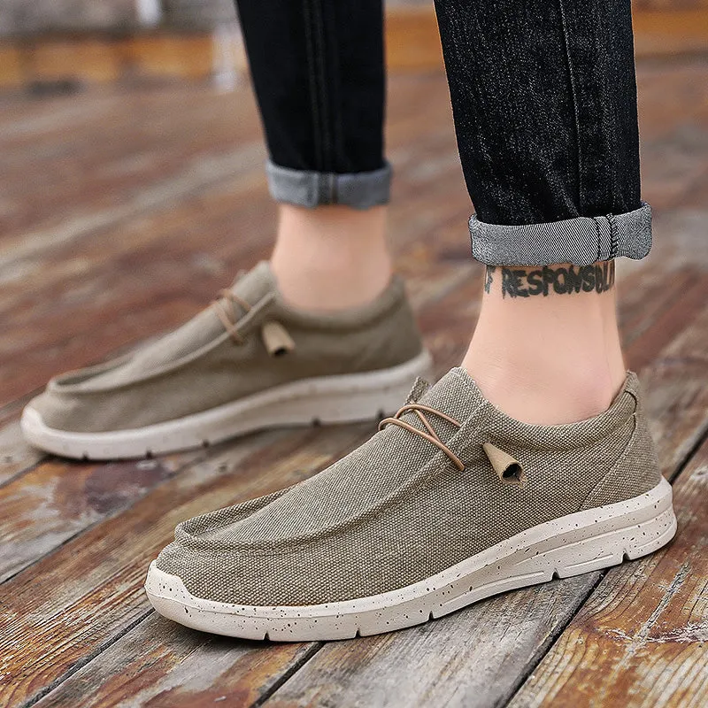 Men's Summer Canvas Espadrilles Breathable Casual Loafers | Plus Size