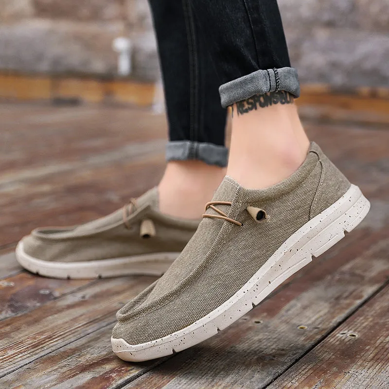 Men's Summer Canvas Espadrilles Breathable Casual Loafers | Plus Size