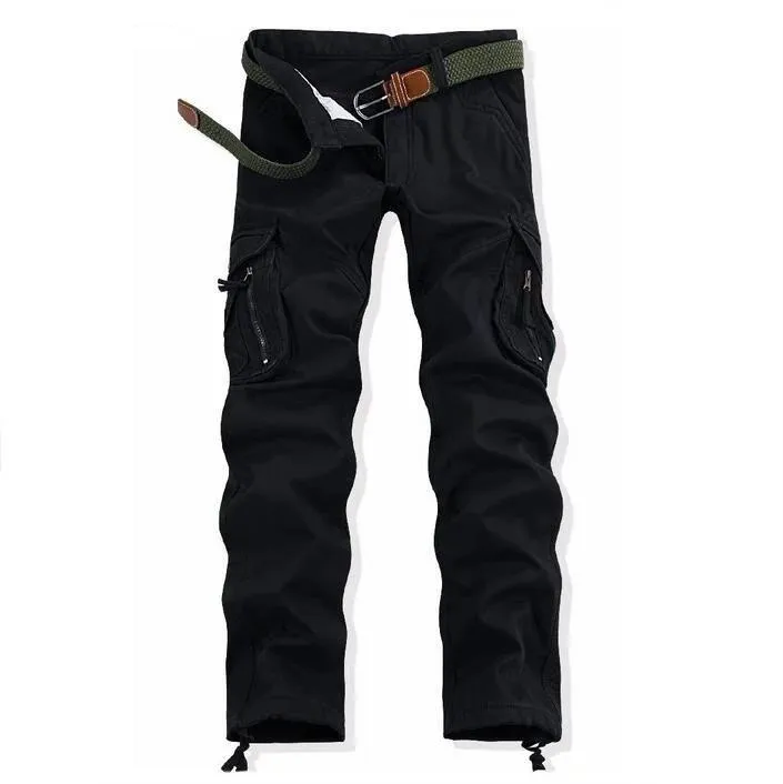 Men's Winter Thick Warm Fleece Cargo Pants | Plus Size