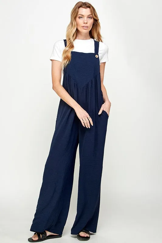 Navy Solid Overall