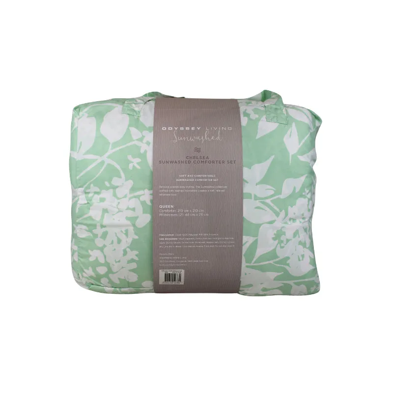 Odyssey Living Chelsea Sunwashed Sage Comforter Set