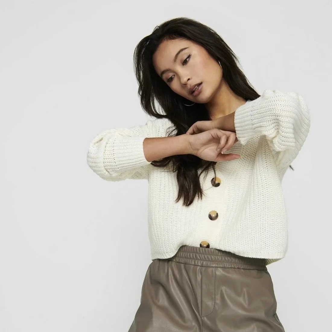 ONLY Onlcarol Knitted Cardigan in Jet Stream
