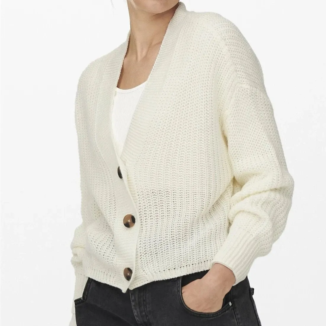 ONLY Onlcarol Knitted Cardigan in Jet Stream