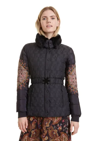 Padded Aggu Coat with Mandala Sleeves Desigual Style 19WWEW14