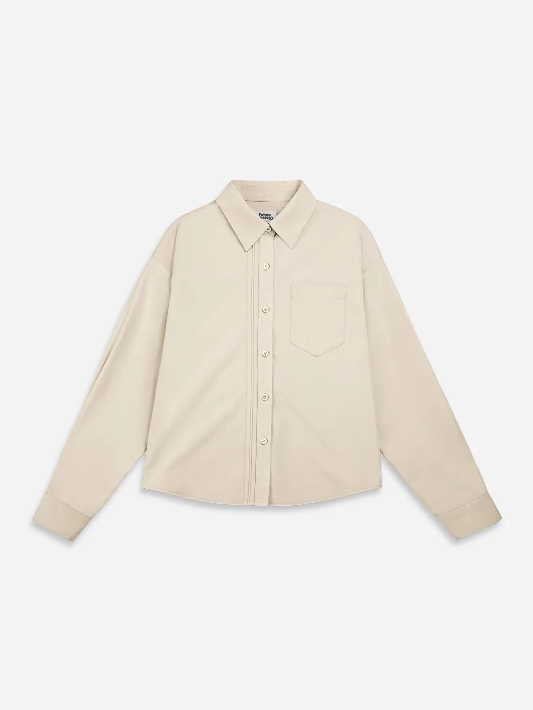Piping Crop Boxy Shirt