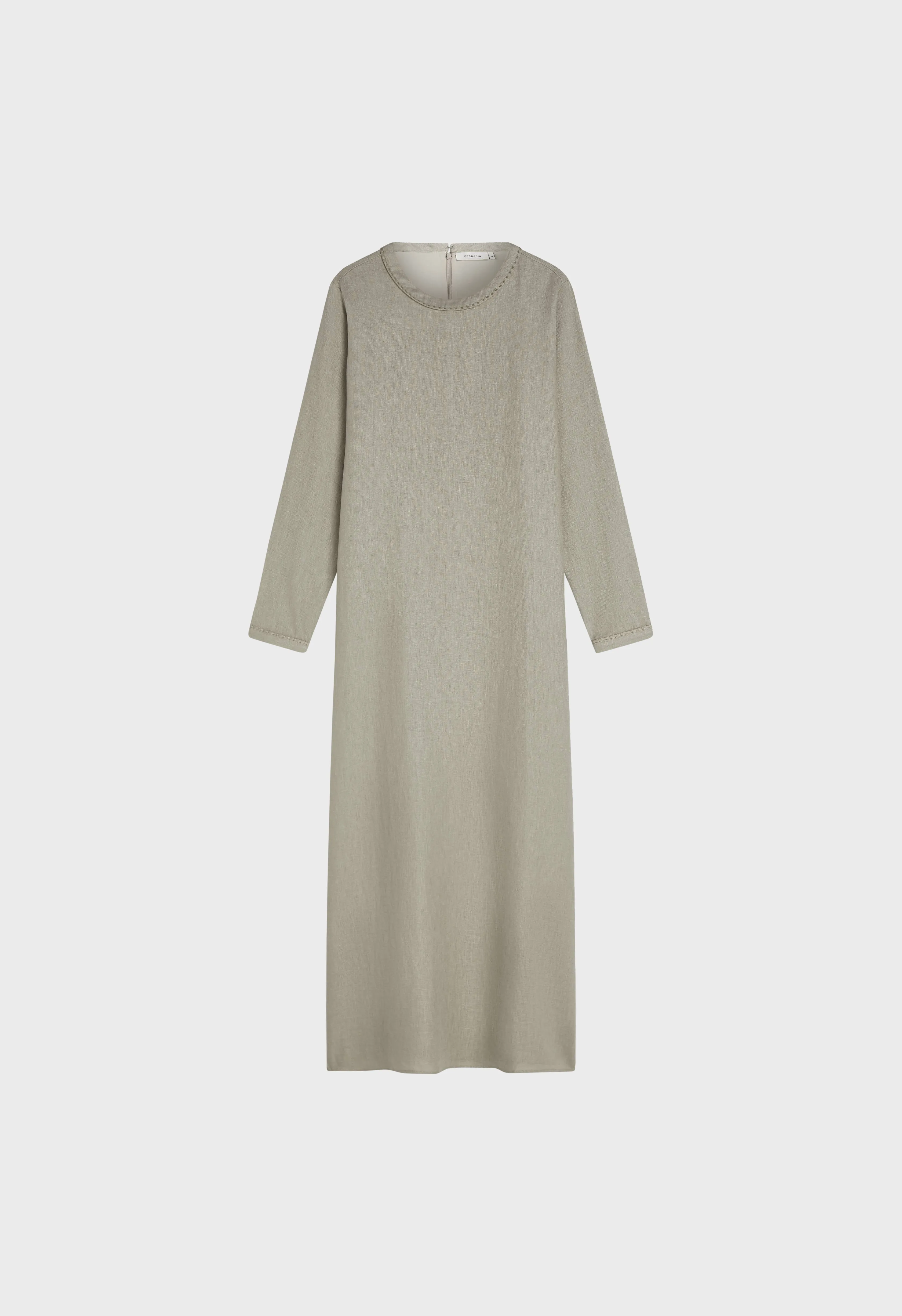 Plain Linen Dress | Light Sage