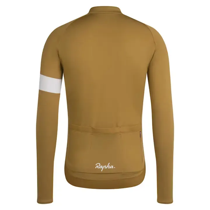 RAPHA Core Long Sleeve Jersey -  DGA Faded Gold/White
