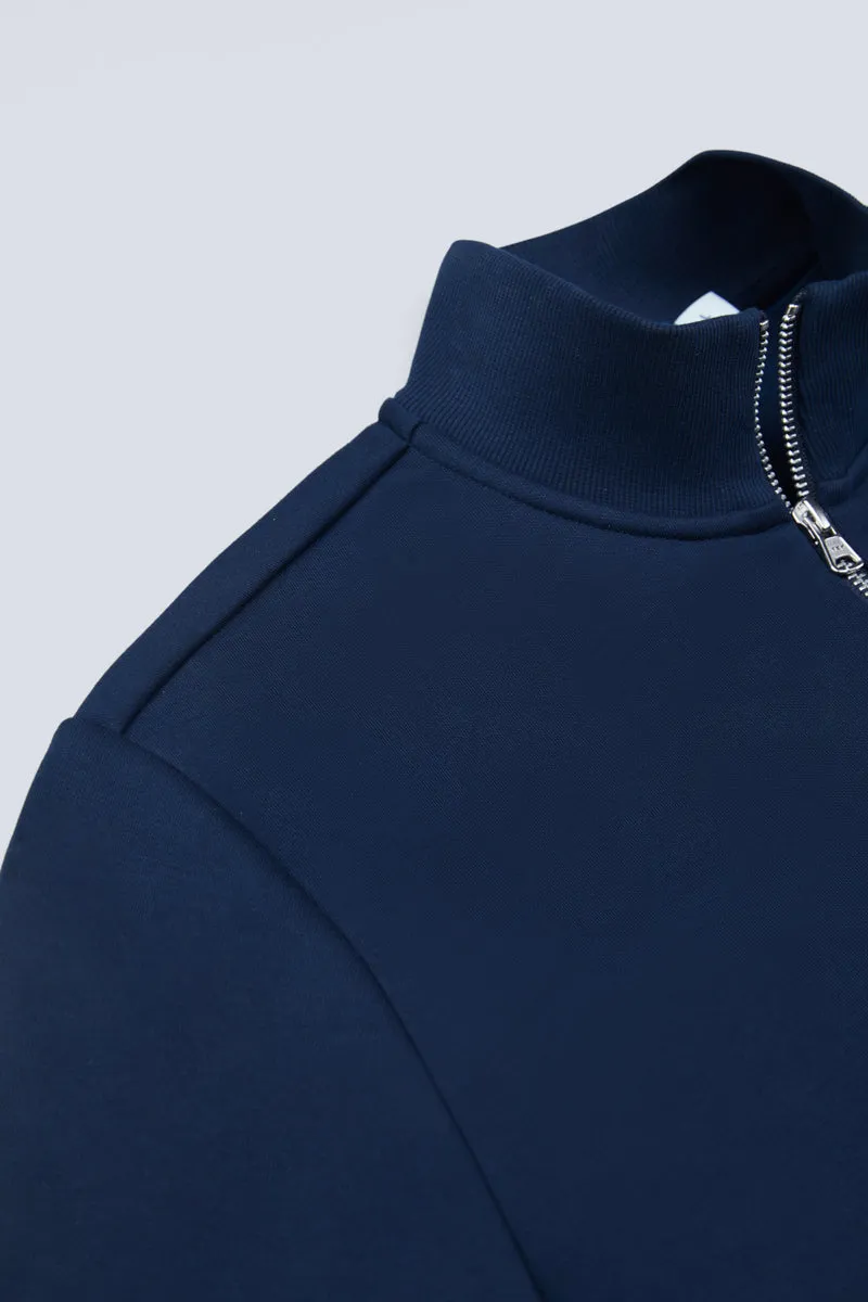 Regal Slim Fleece Half Zip Sweatshirt | Navy 14036N