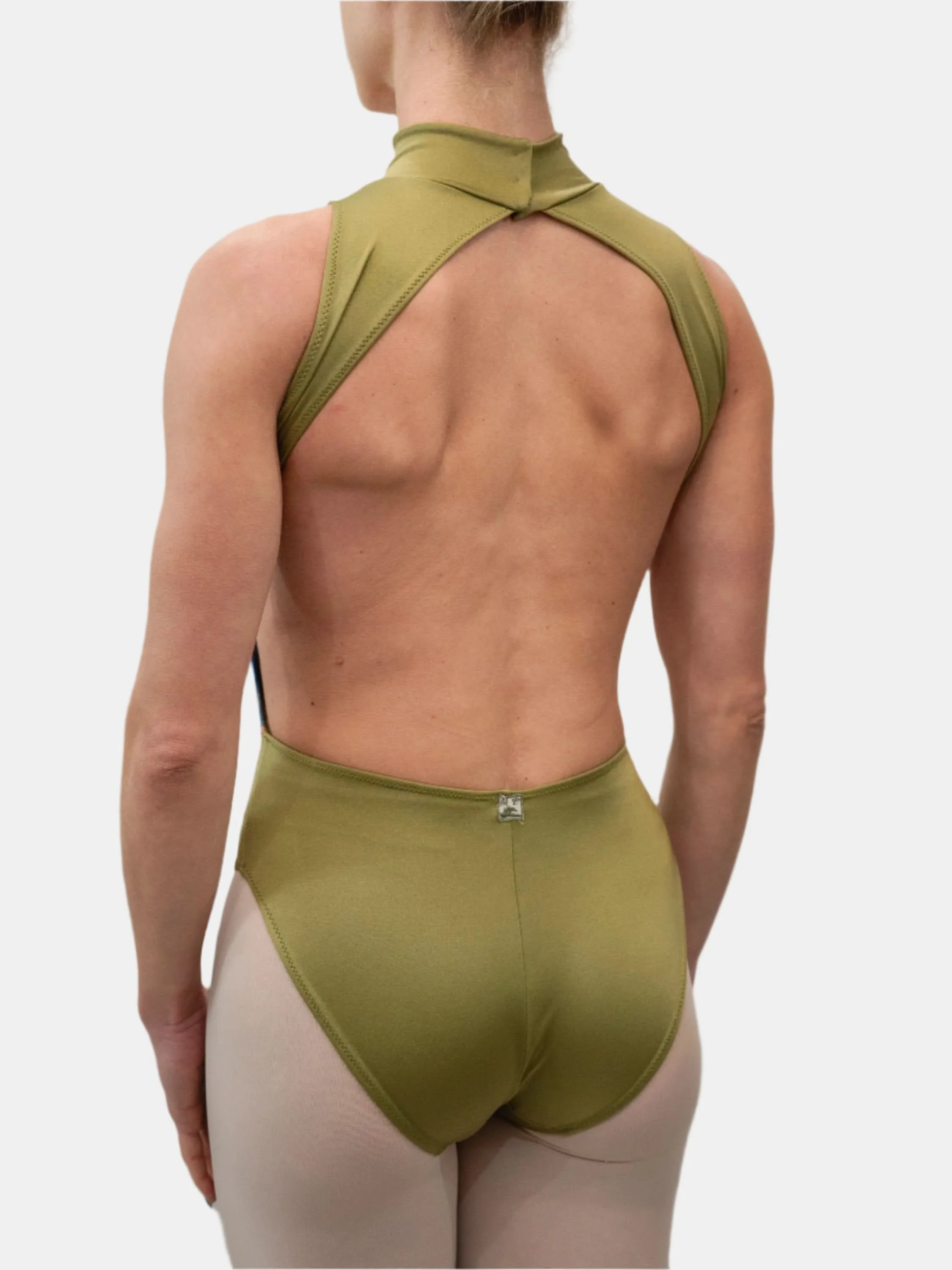 Sage Green Dance High Neck Leotard MP160