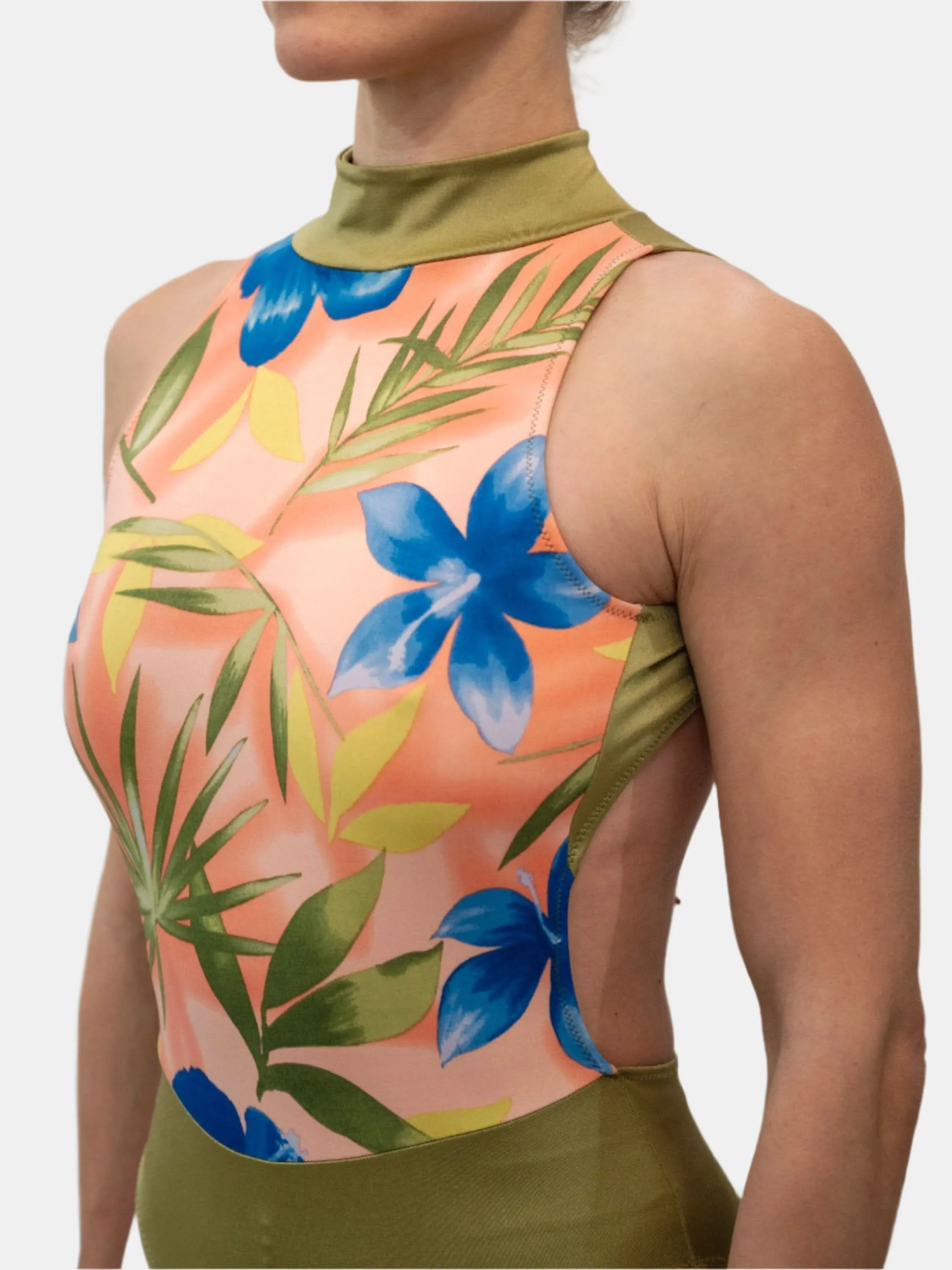 Sage Green Dance High Neck Leotard MP160