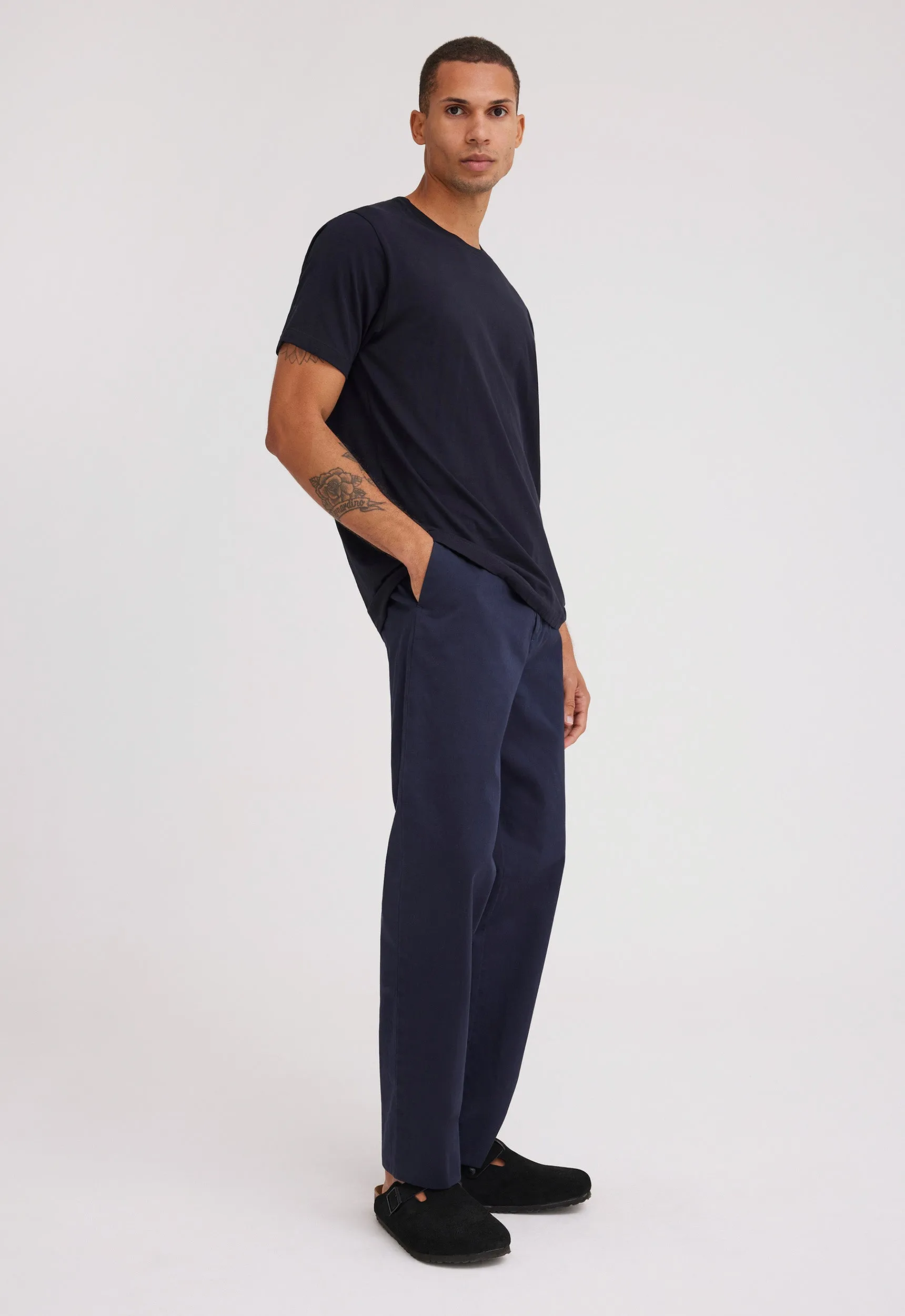 Sans Cotton Tee - Darkest Navy