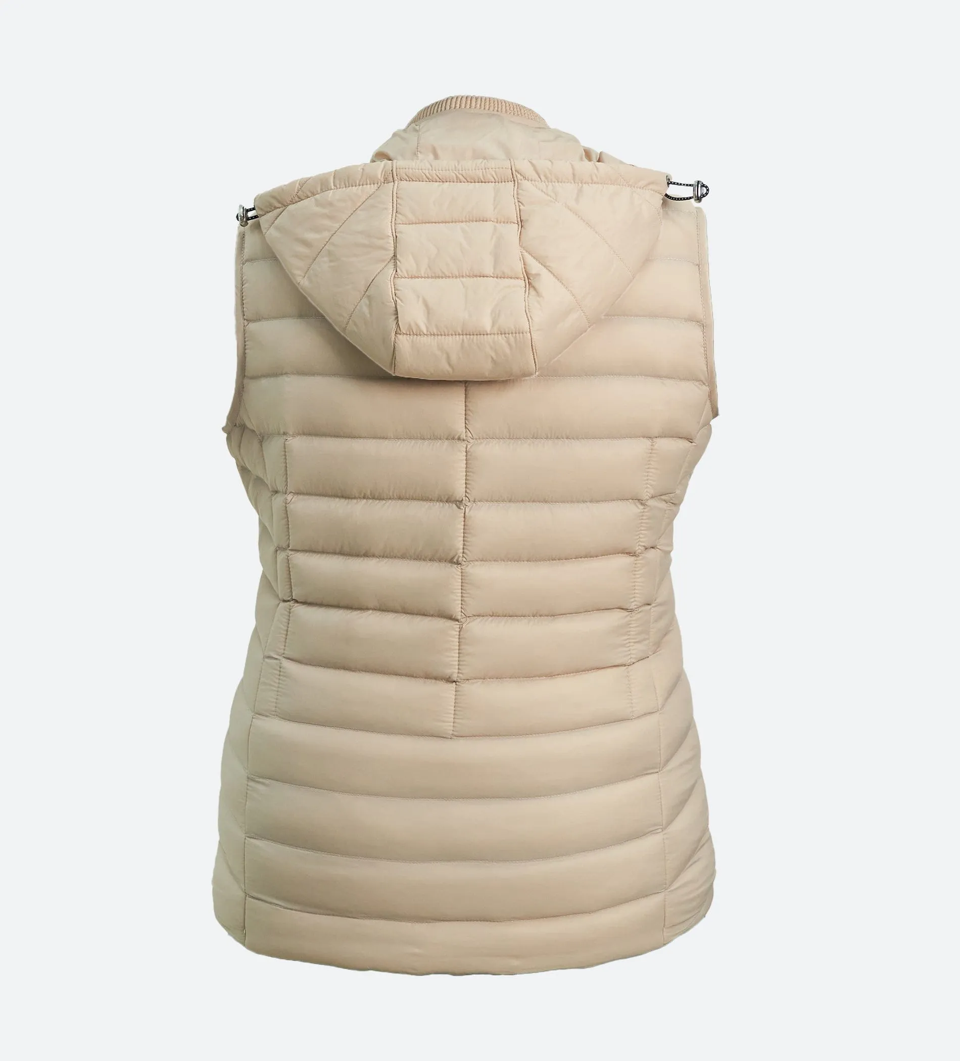 Sleek Sleeveless Fawn Down Puffer