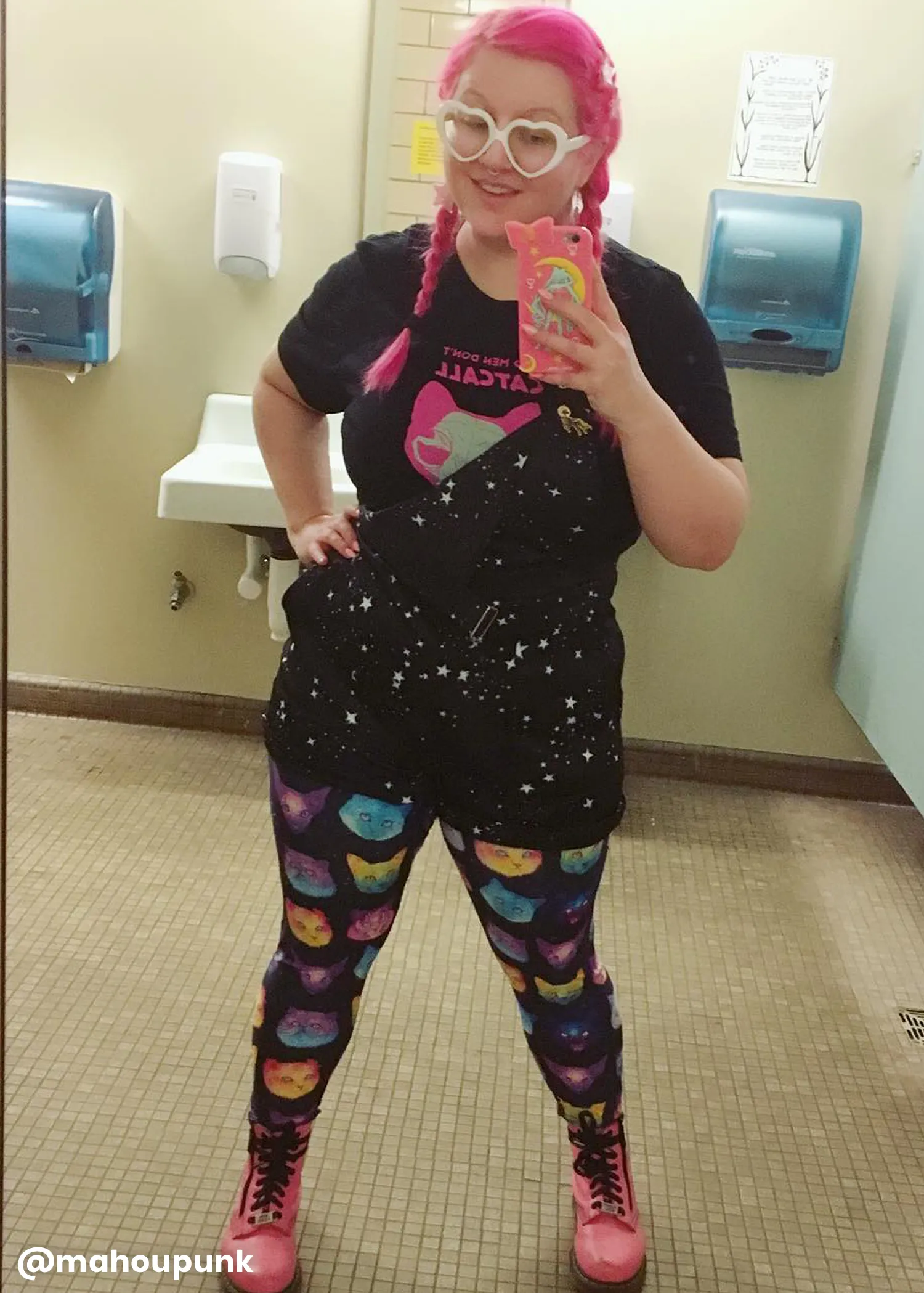Star Print Overall Shorts