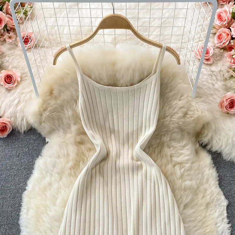 Stretch Knitted Halter Dress
