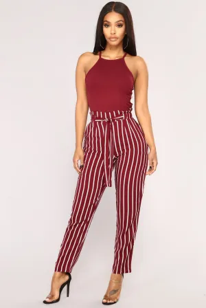 Striped High Waist Pants