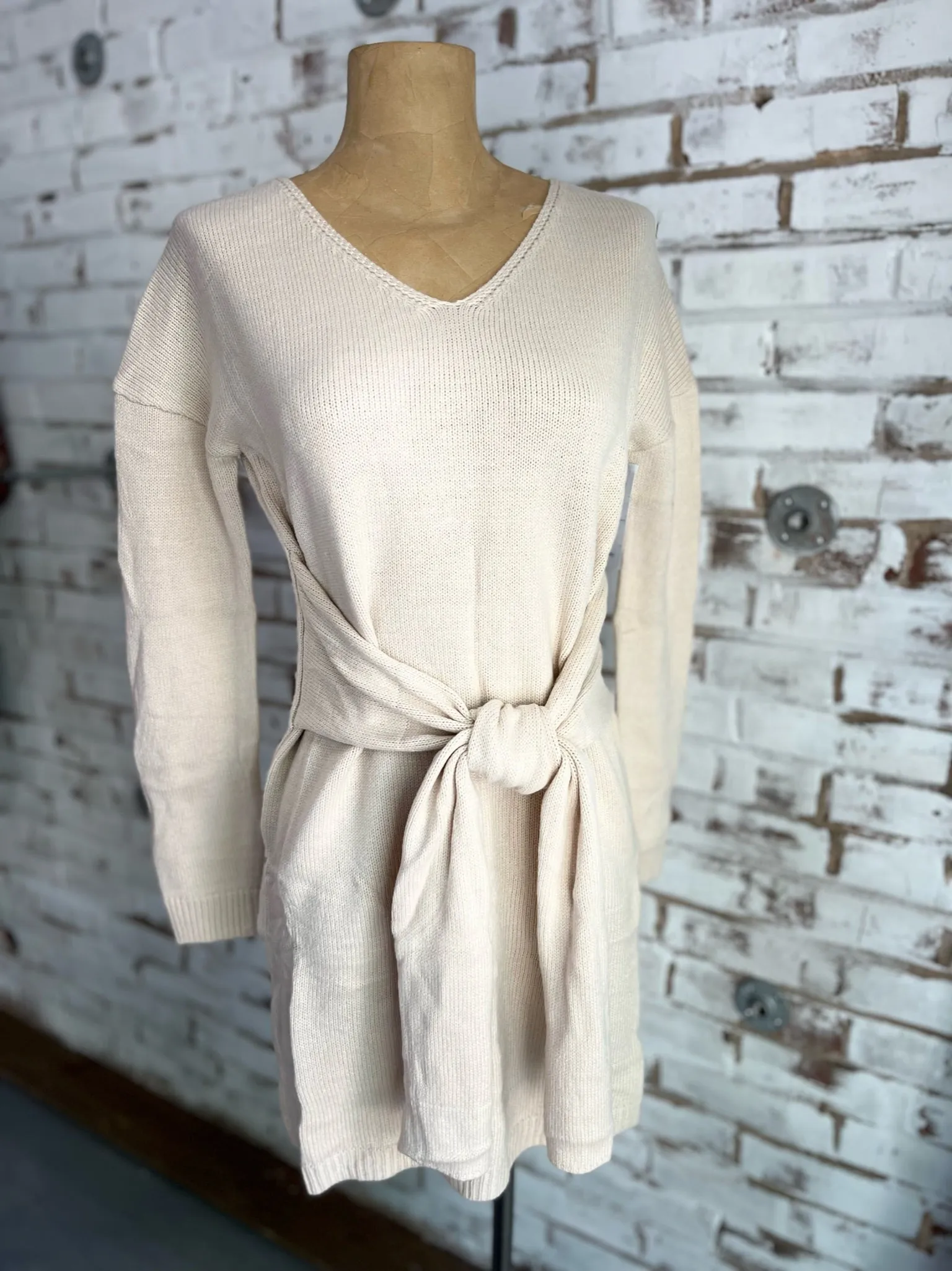Swanson Sweater Dress in cream