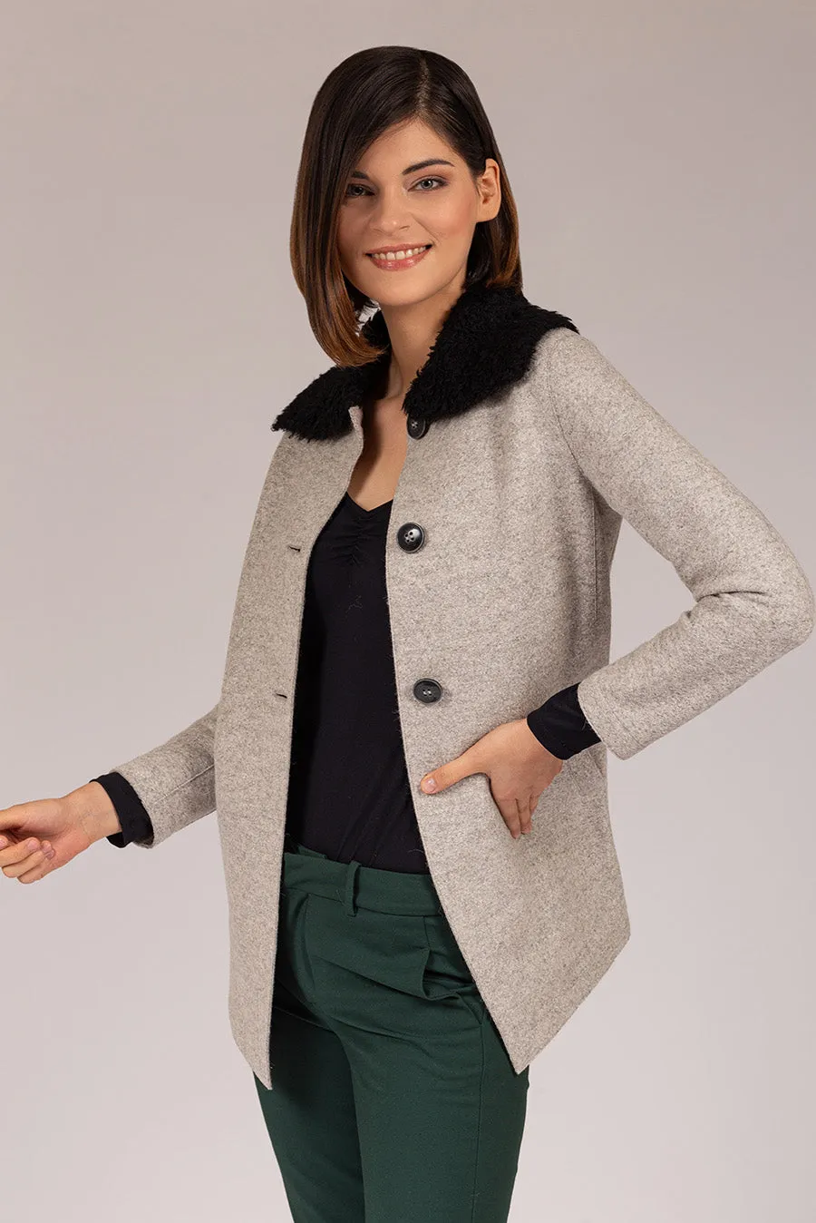 Toast Coat Alpaca & Wool Color Lluvia