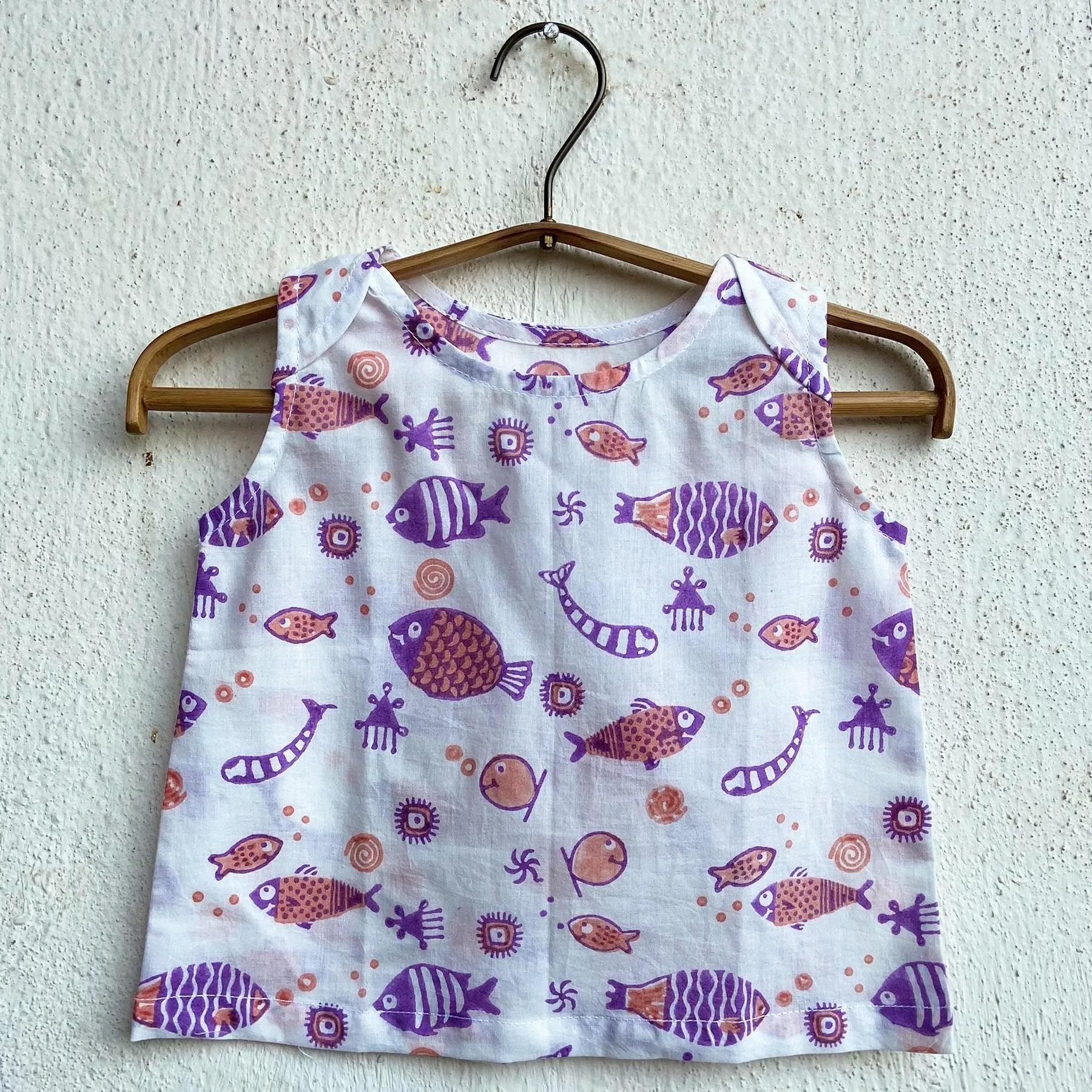 UNISEX ORGANIC KOI PEACH JHABLA WITH PEACH PANTS