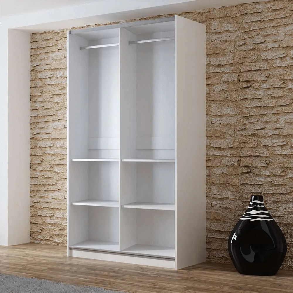 Wardrobe Tokyo 120cm White Mirror