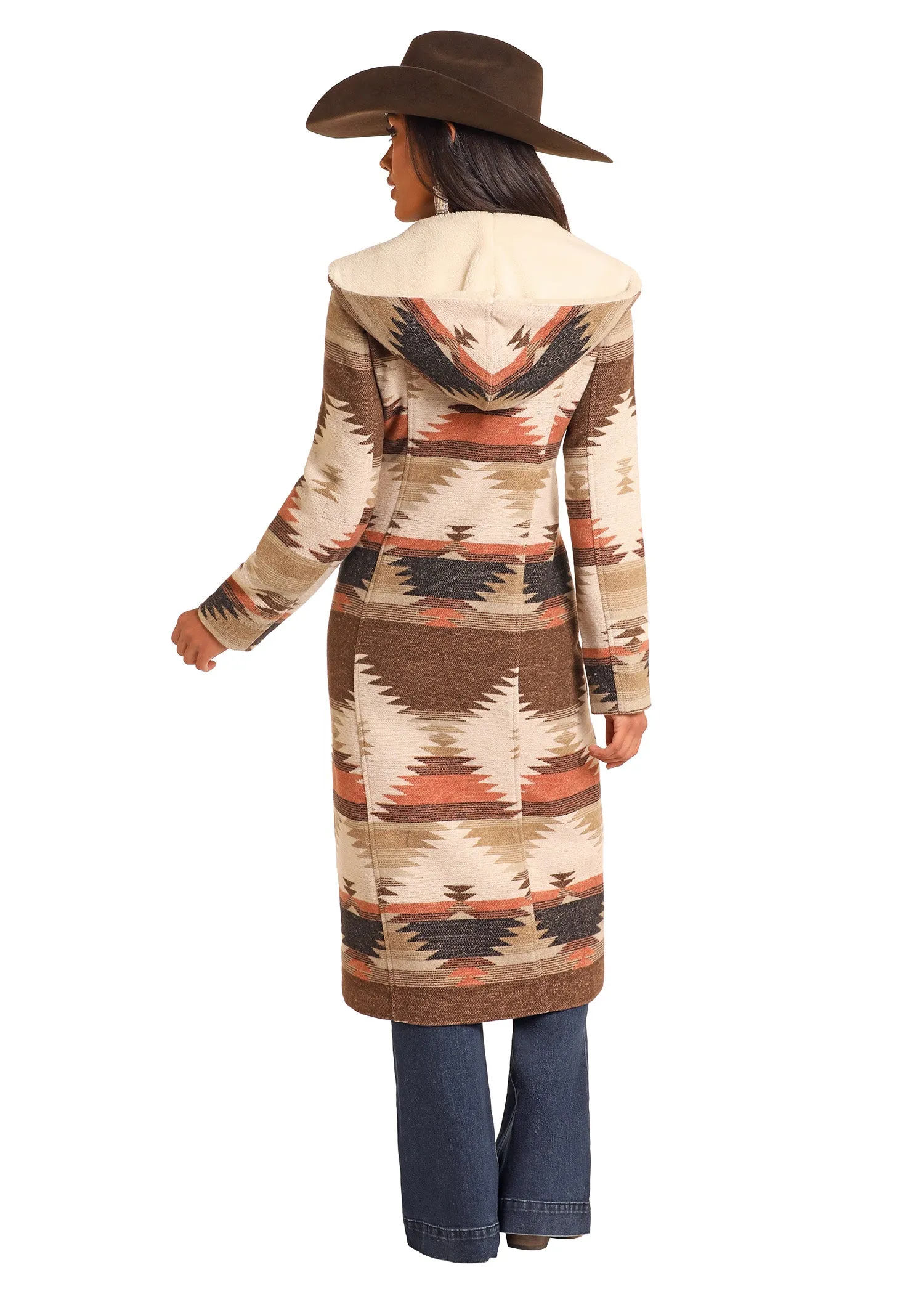 Wool Long Coat - Aztec Brown