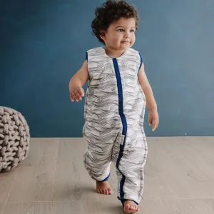 Woolbabe - Wool Winter Sleep Suit - Midnight Waves