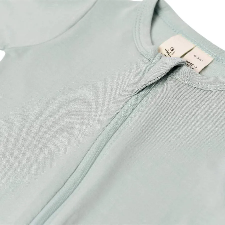 Zippered Footie in Sage