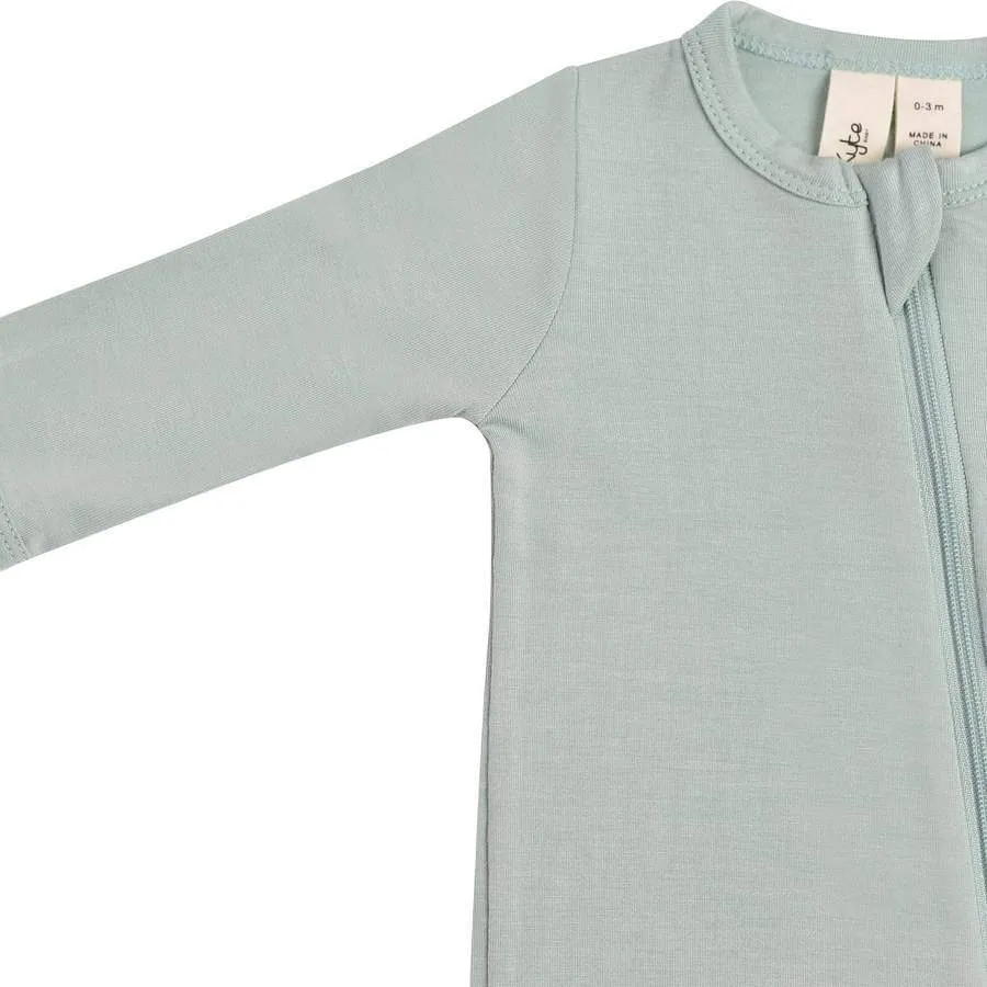 Zippered Footie in Sage
